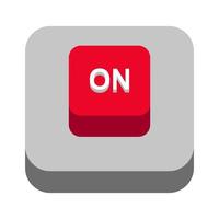 On Isometric Button On White Background vector