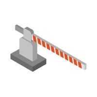 Isometric Roadblock On White Background vector