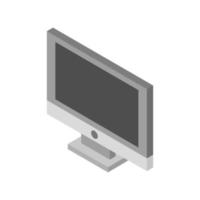 Isometric Computer On White Background vector