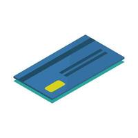 Isometric Credit Card On White Background vector