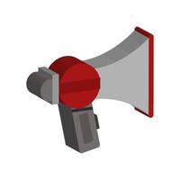 Isometric Megaphone On White Background vector