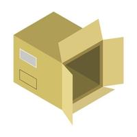 Isometric Box On White Background vector