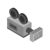 Isometric Video Camera On White Background vector