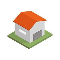 Isometric Garage On White Background vector