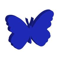 Isometric Butterfly On White Background vector