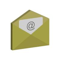 Isometric Mail On White Background vector