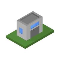 Isometric Garage On White Background vector