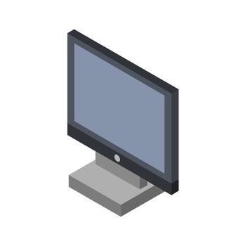 Isometric Computer On White Background vector