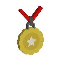 Isometric Medal On White Background vector