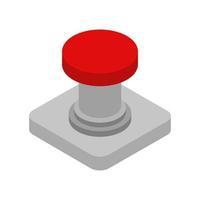 Isometric Alarm Button On White Background vector