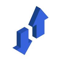 Isometric Arrow On White Background vector