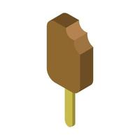 Isometric Ice Cream On White Background vector