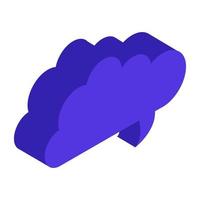 Isometric Dialog Cloud On White Background vector