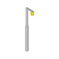 Isometric Street Light On White Background vector