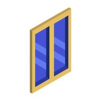 Isometric Window On White Background vector