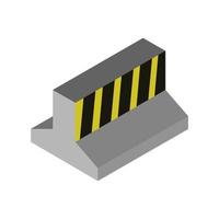 Isometric Roadblock On White Background vector