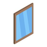 Isometric Window On White Background vector