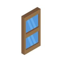 Isometric Window On White Background vector