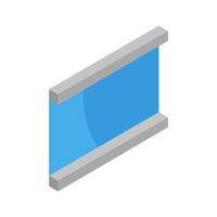 Isometric Window On White Background vector