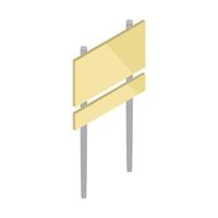 Isometric Signboard On White Background vector