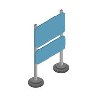 Isometric Signboard On White Background vector