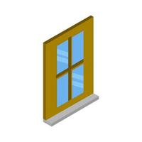 Isometric Window On White Background vector