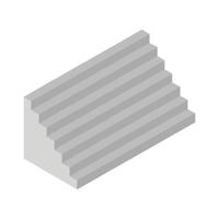 Isometric Ladder On White Background vector