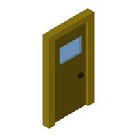 Isometric Door On White Background vector