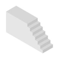 Isometric Ladder On White Background vector