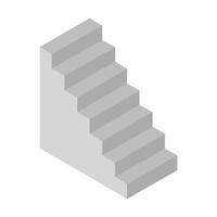 Isometric Ladder On White Background vector