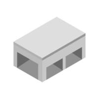 Isometric Warehouse On White Background vector