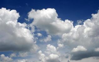 Fluffy idyllic clouds photo