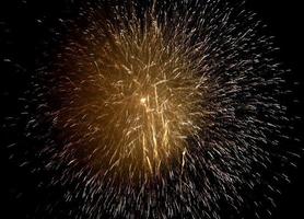 Gold sparkling firework photo