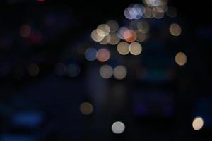 Light bokeh on street and abstract background photo