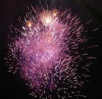 Purple and gold fireworks