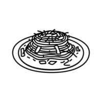 Pasta Carbonara Icon. Doodle Hand Drawn or Outline Icon Style