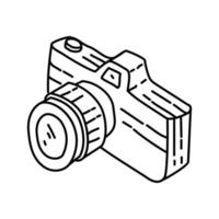 Camera Icon. Doodle Hand Drawn or Outline Icon Style vector