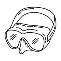 Diving Mask Tropical Icon. Doodle Hand Drawn or Outline Icon Style vector