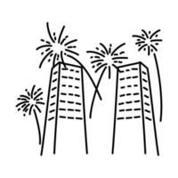 Fireworks Loud Icon. Doodle Hand Drawn or Outline Icon Style vector