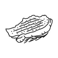 icono de bistec fiorentina. Doodle dibujado a mano o estilo de icono de contorno vector