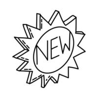 New Product Icon. Doodle Hand Drawn or Outline Icon Style vector