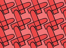 Vector texture background, seamless pattern. Hand drawn, red and black colors.