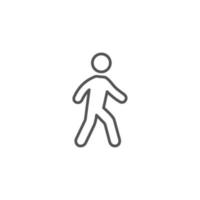icono de hombre caminando. ilustración vectorial sobre fondo blanco eps 10 vector