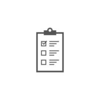 Document with check box vector illustration icon. Clipboard icon