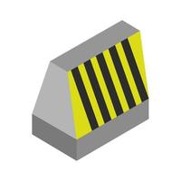 Isometric Roadblock On White Background vector