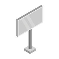 Isometric Signboard On White Background vector