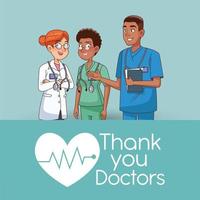 diverse doctor characters vector