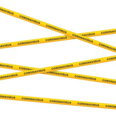 Coronavirus caution tape vector illustration