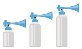 Air horn set in flat style set vector