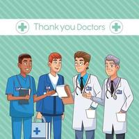 professional doctor characters vector